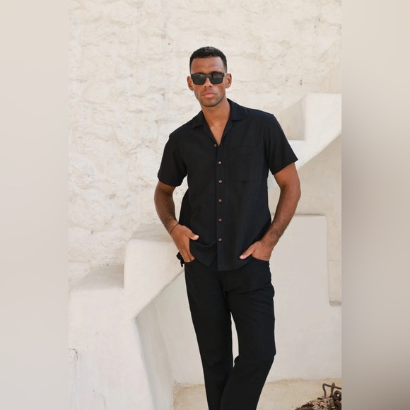 NEW! Kenny Flowers The Mykonos Linen Vacation Pants Black SZ XL, XXL - Picture 1 of 10